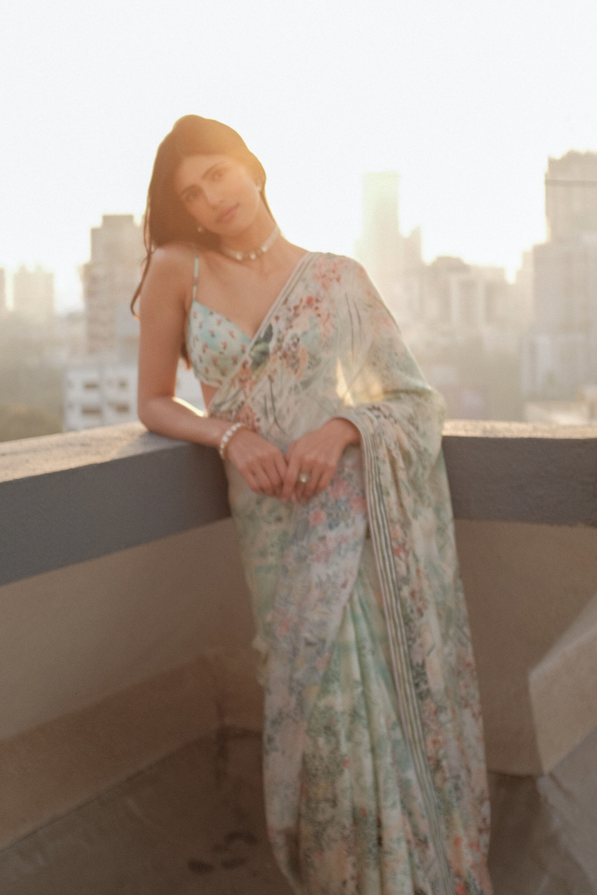 Komakal Printed Silk Saree - Sage, , image 2